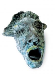 Léo - Grès - Cuisson Raku - Sculptures céramique de Florence Lemiegre