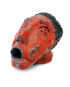 Hugo - Grès - Cuisson Raku - Sculptures céramique de Florence Lemiegre