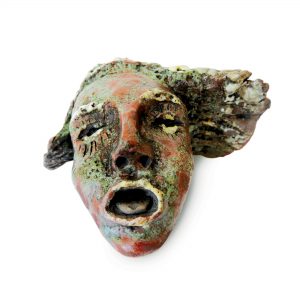 No - Grès - Cuisson Raku - Sculptures céramique de Florence Lemiegre