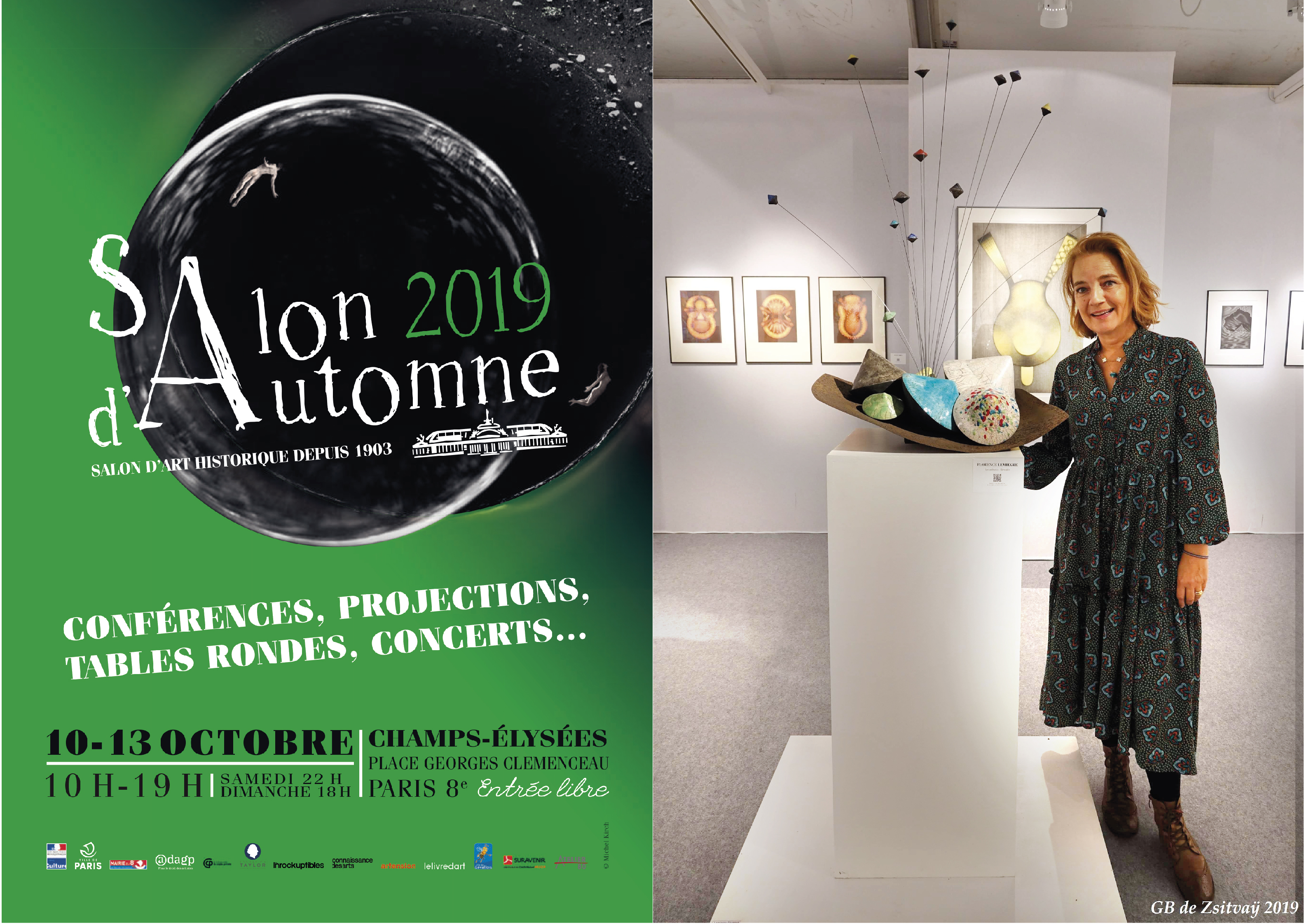 Salon d'Automne de Paris 2019 - Champs-Élysées - Paris - Sculptures céramique de Florence Lemiegre