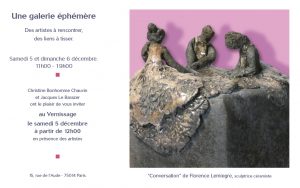 Galerie éphémère - Paris - Sculptures Céramique de Florence Lemiegre