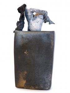 La je bascule - Grès - Raku - Sculptures céramique de Florence Lemiegre