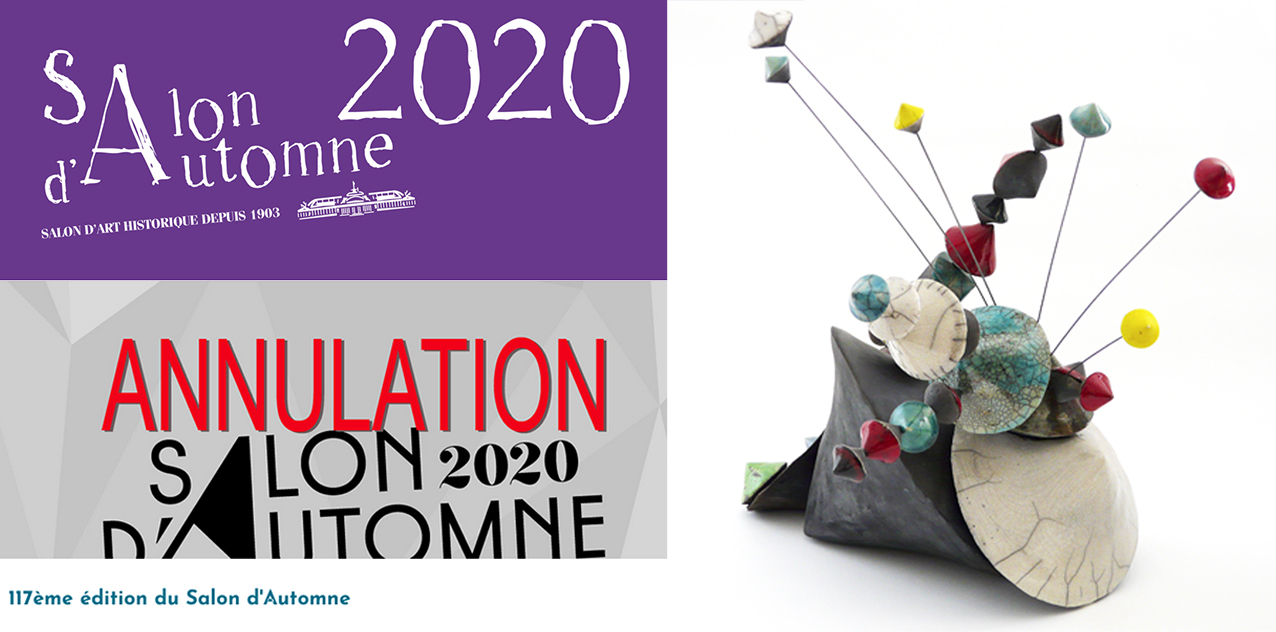 Annulation du salon d'Automne de Paris 2020-COVID - "Culbutos Serendipity - Sculpture céramique de Florence Lemiegre - Annulation du salon d'Automne de Paris 2020-COVID