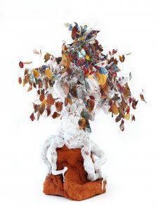 LA SYMPHONIE EN FLORAISON-2021 - Essence d'arbre de la "Forêt imaginaire et enchantée" - Sculpture céramique contemporaine de Florence Lemiegre - Sculptrice céramiste