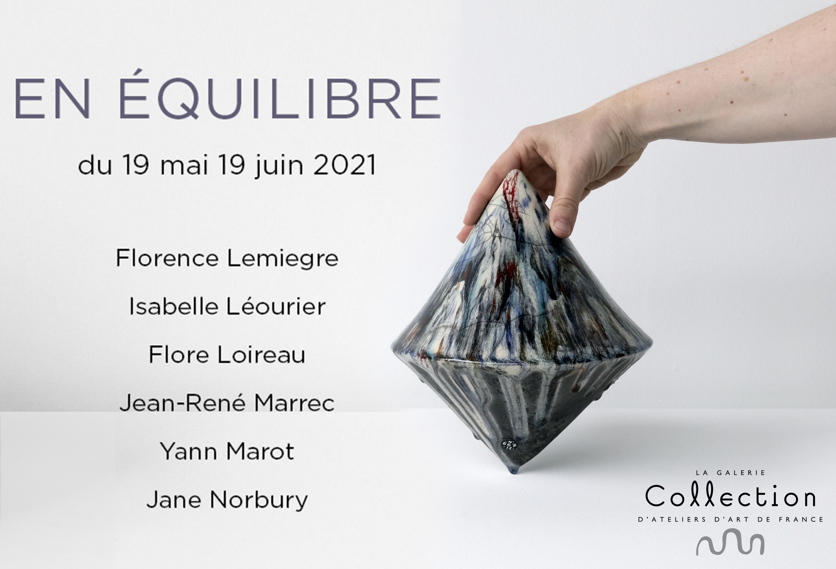 COLLECTION GALLERY - "EN ÉQUILIBRE" EXHIBITION - ceramic sculptures - Works by Florence Lemiegre - Ceramic sculptor - 6 rue de Picardie - Paris 3rd