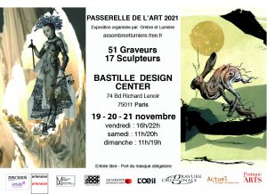 EXHIBITION "PASSERELLE DE L'ART 2021" - ASSOCIATION OMBRE ET LUMIÈRE - Paris - France - WORKS BY FLORENCE LEMIEGRE-SCULPTRICE CERAMIST