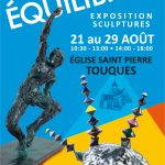 ÉGLISE SAINT PIERRE DE TOUQUES-HAUTE-NORMANDIE-EXPOSITION "ÉQUILIBRES"-TOUQUES-DU 21 AU 29 AOÛT-FLORENCE LEMIEGRE -SCULPTURE CÉRAMIQUE- ÉQUILIBRES-