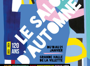 Affiche du salon d'Automne de Paris 2024, signée David Labrousse, 120 ème édition. 120 ans du Salon d'Automne, Culbutos Serendipity “Snow Bloom“ - 2023 - Œuvre de Florence Lemiegre