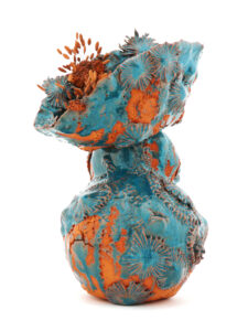 Noli me tangere Pistils “Baby Mama Deep blues Océan“, création de Florence Lemiegre, Faïence - Terre rouge Normande - 2025, protection des océans, biodiversité, fonds marins, vibration, un langage des mers, vibrations, oscillation, mouvements, protection des mers, faïence rouge de Normandie, protection des océans, biodiversité, océans en danger, fonds marins, vibrations, respiration, langue des fonds marins, chant des sirènes, création de Florence Lemiegre