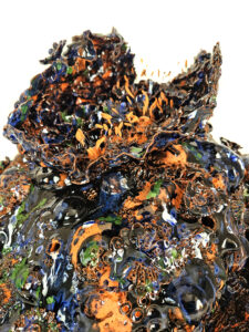 Sculpture céramique, Noli me tangere Pistils Big Mama deep blues Kathryn Sullivan, création de Florence Lemiegre, protection des océans, biodiversité, fonds marins, vibration, un langage des mers, vibrations, oscillation, mouvements, protection des mers, faience rouge de Normandie, protection des océans, biodiversité, océans en danger, fonds marins, vibrations, respiration, langue des fonds marins, chant des sirènes, création de Florence Lemiegre